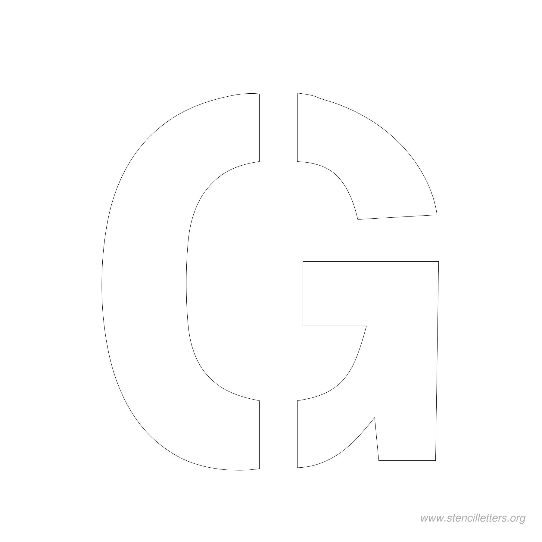 4 inch stencil letter g