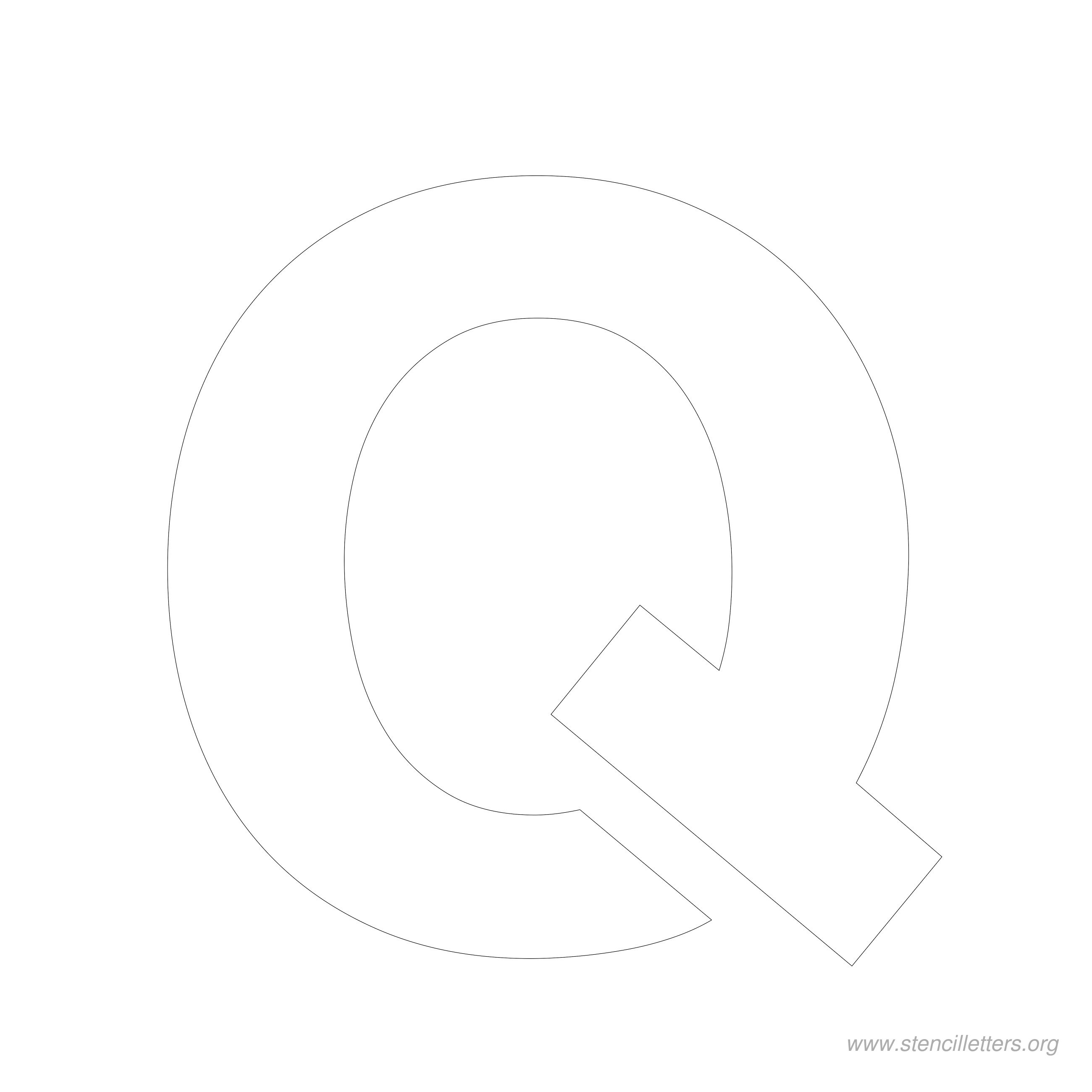 6 inch stencil letter q