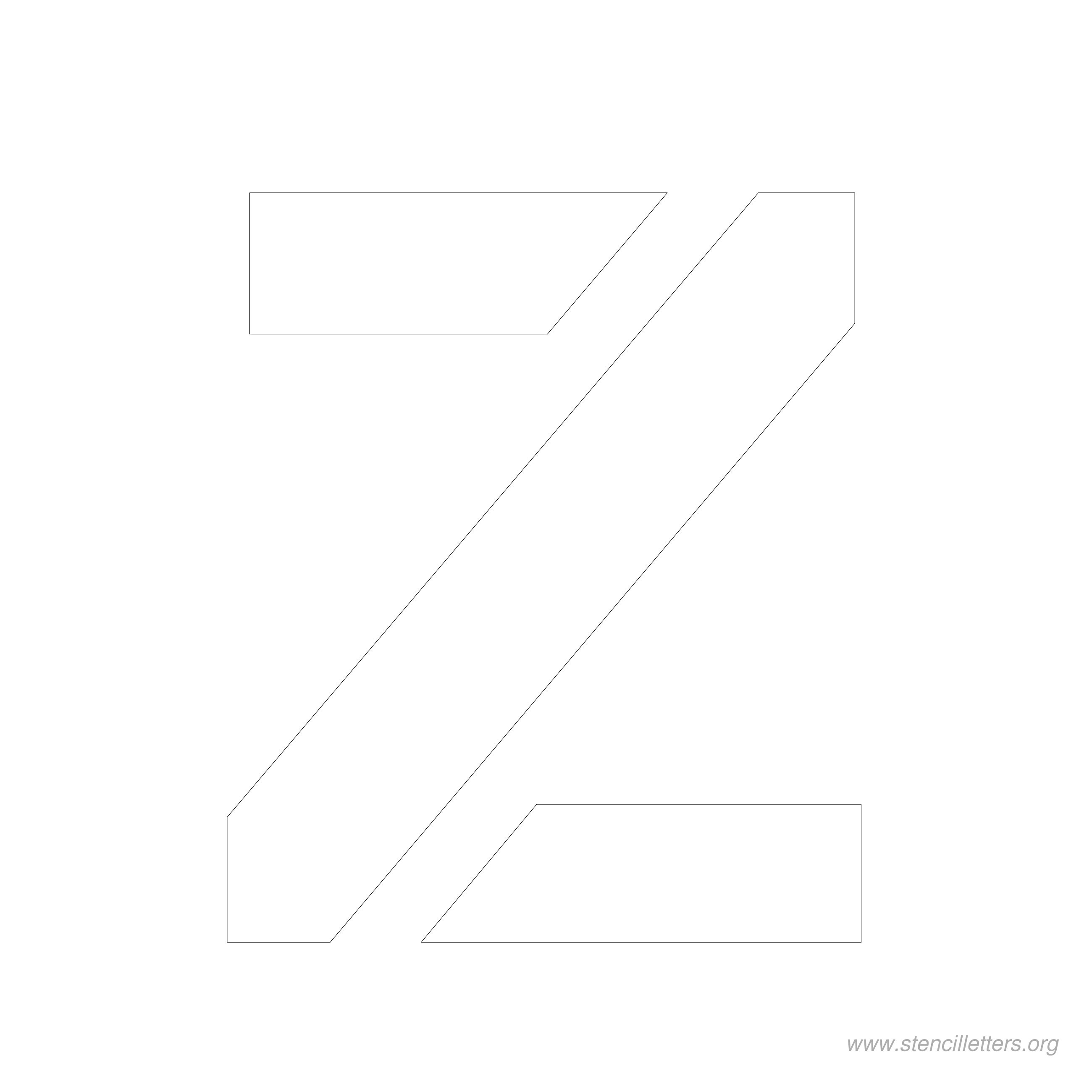 6 inch stencil letter z