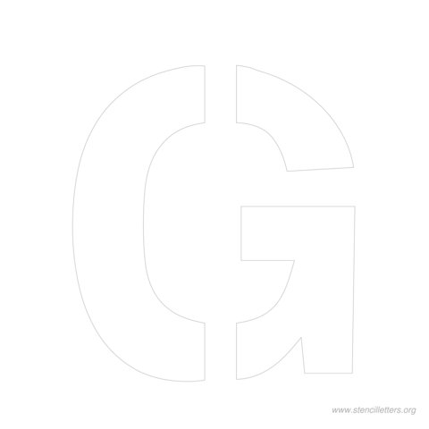 9 inch stencil letter g