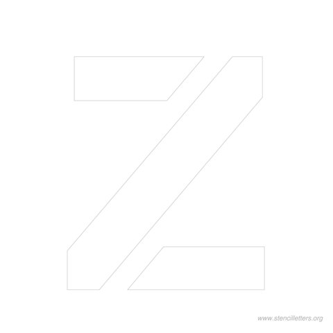 9 inch stencil letter z