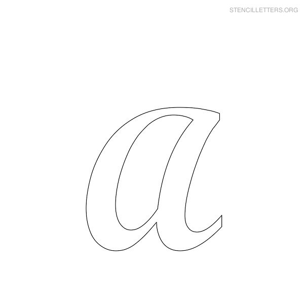 Stencil Letter Cursive A