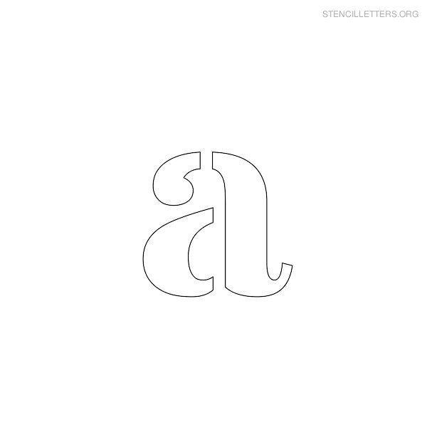 Stencil Letter Lowercase A