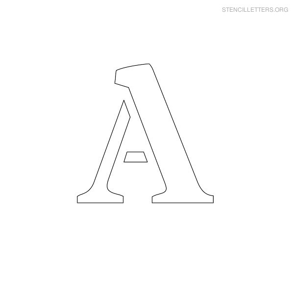 Stencil Letter Uppercase A