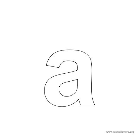lowercase arial stencil letter a