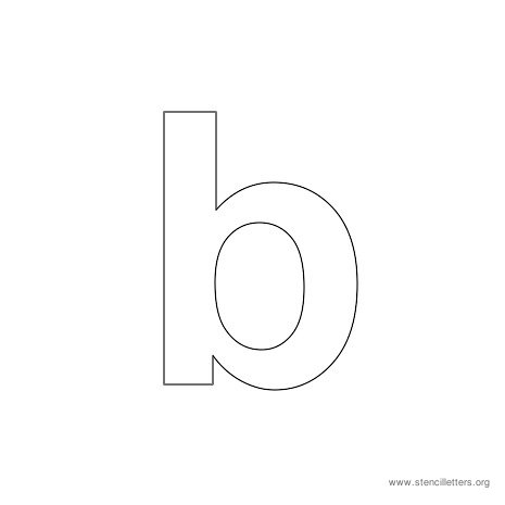 lowercase arial stencil letter b