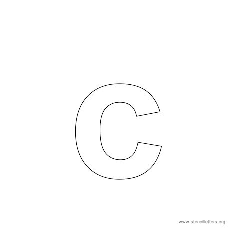 lowercase arial stencil letter c