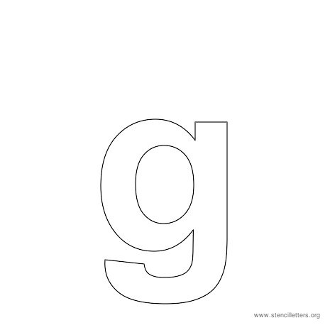 lowercase arial stencil letter g