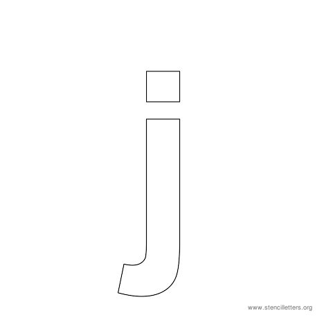 lowercase arial stencil letter j