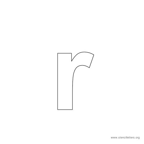 lowercase arial stencil letter r