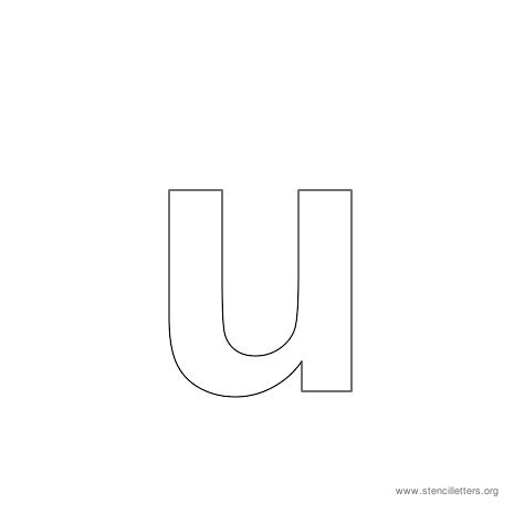 lowercase arial stencil letter u