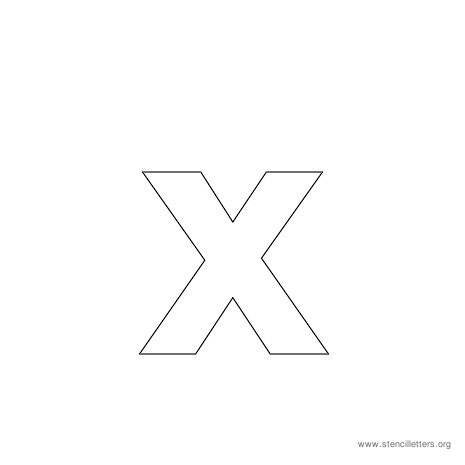 lowercase arial stencil letter x
