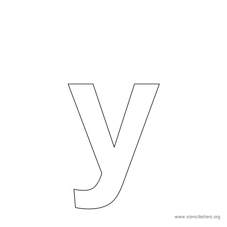 lowercase arial stencil letter y