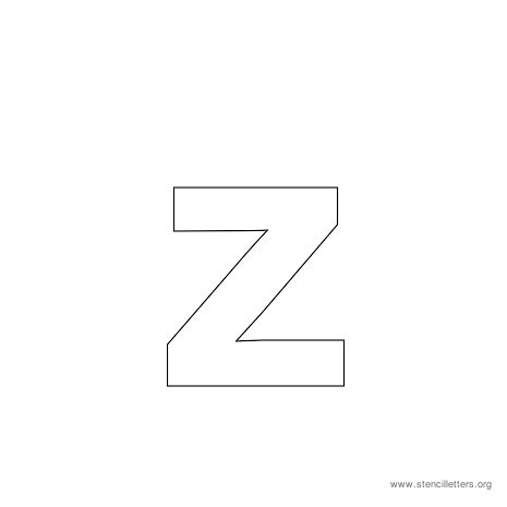 lowercase arial stencil letter z