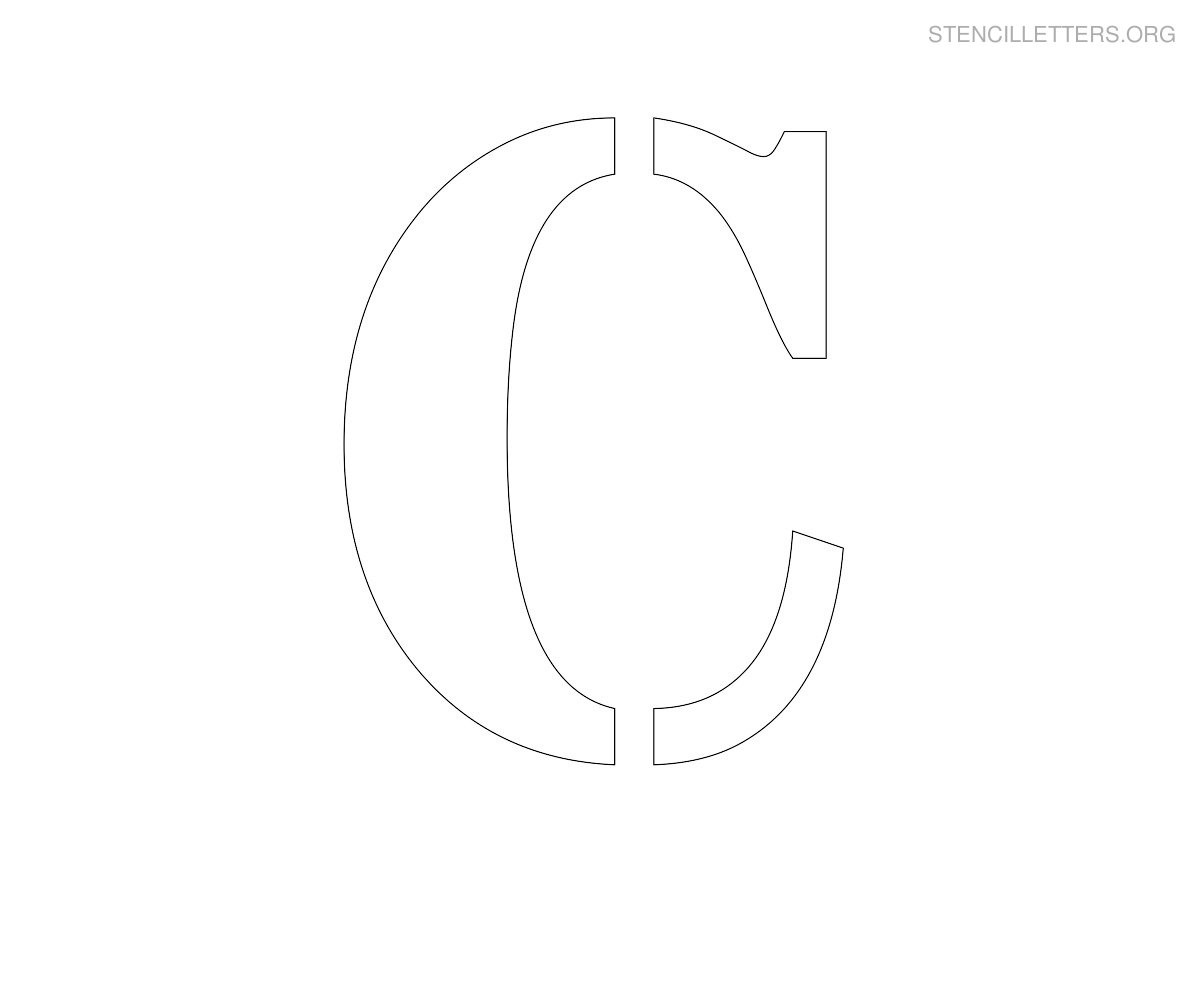 Stencil Letter Large C