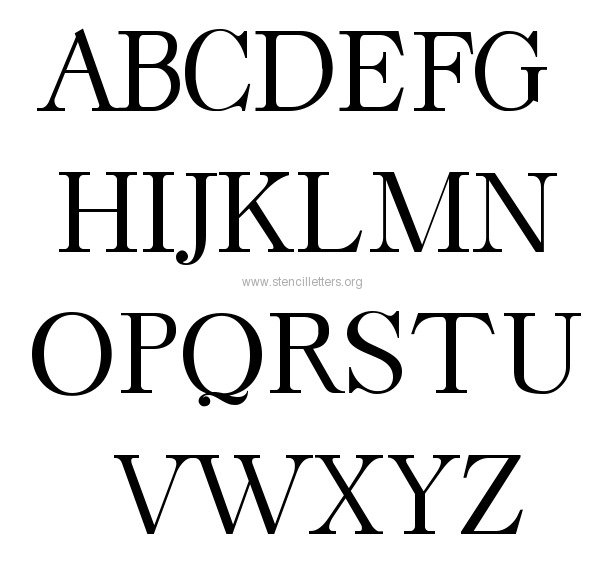 Caslon Large Letter Stencils A Z 12 Inch To 36 Inch Sizes Stencil