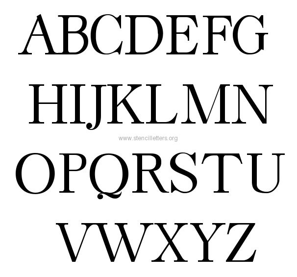 Caslon Small Letter Stencils