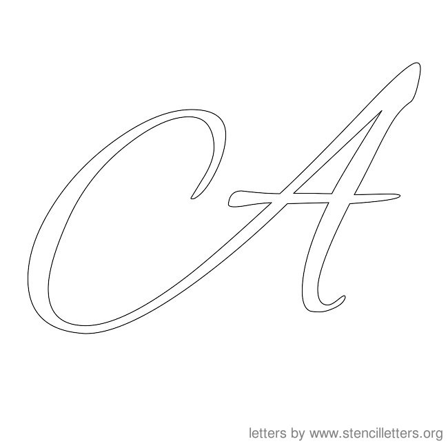 Cursive Letter Stencils A