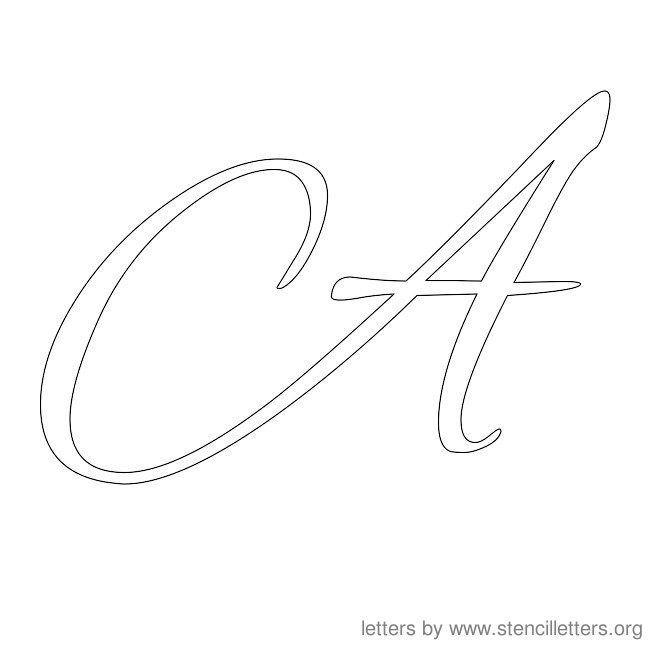 Stencil Letters Cursive