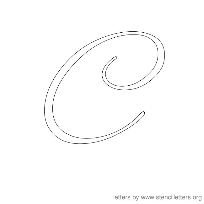 Cursive Letter Stencils C