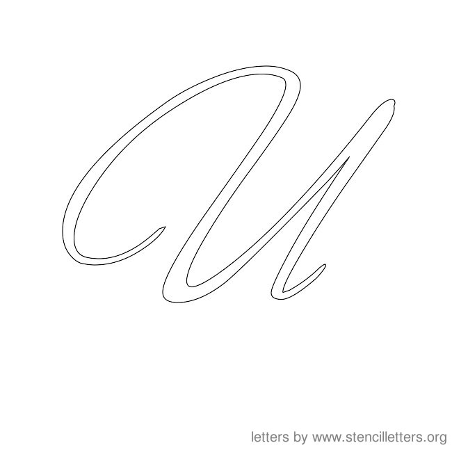 How to write a capital u in cursive