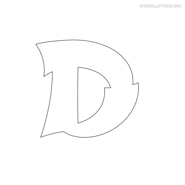 Stencil Letter Japanese D