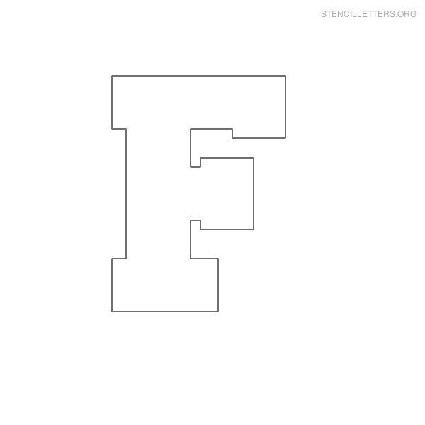 Stencil Letter Block F