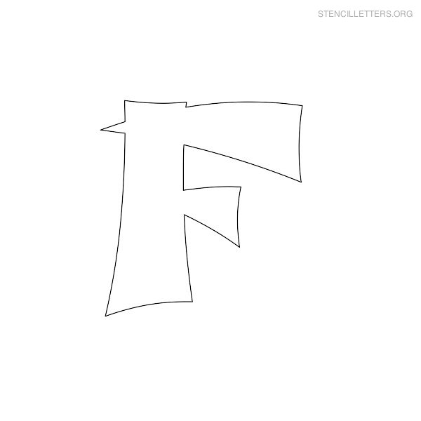 Stencil Letter Japanese F