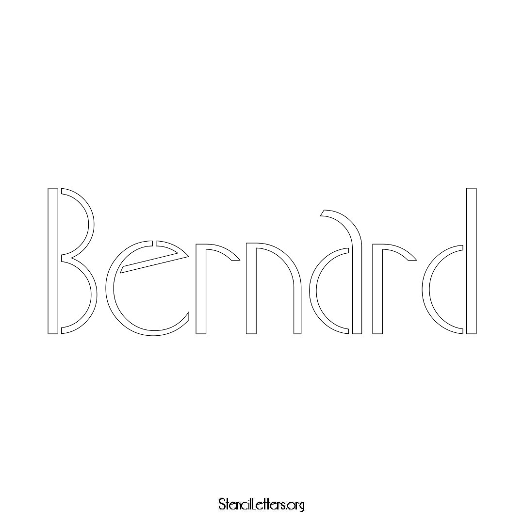 Bernard name stencil in Art Deco Lettering