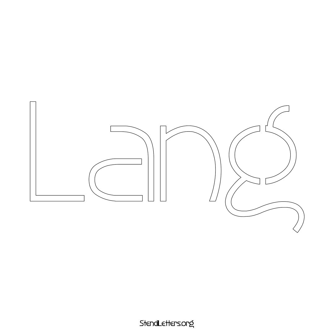 Lang name stencil in Simple Elegant Lettering
