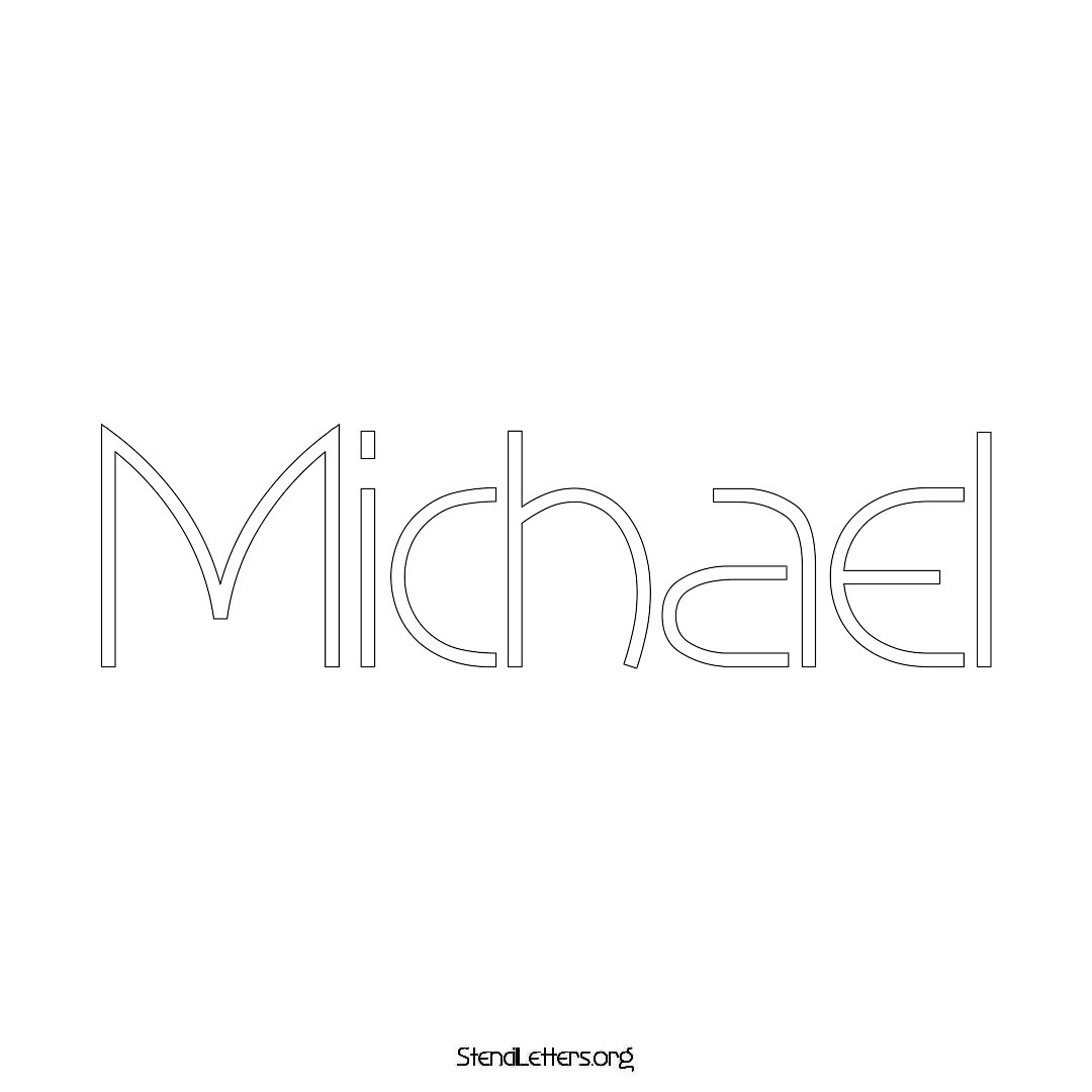 Michael name stencil in Simple Elegant Lettering