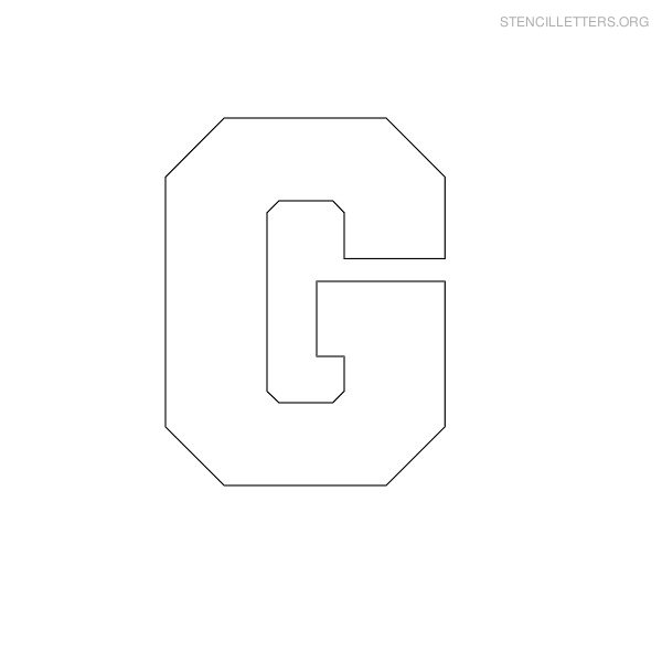 Stencil Letter Block G