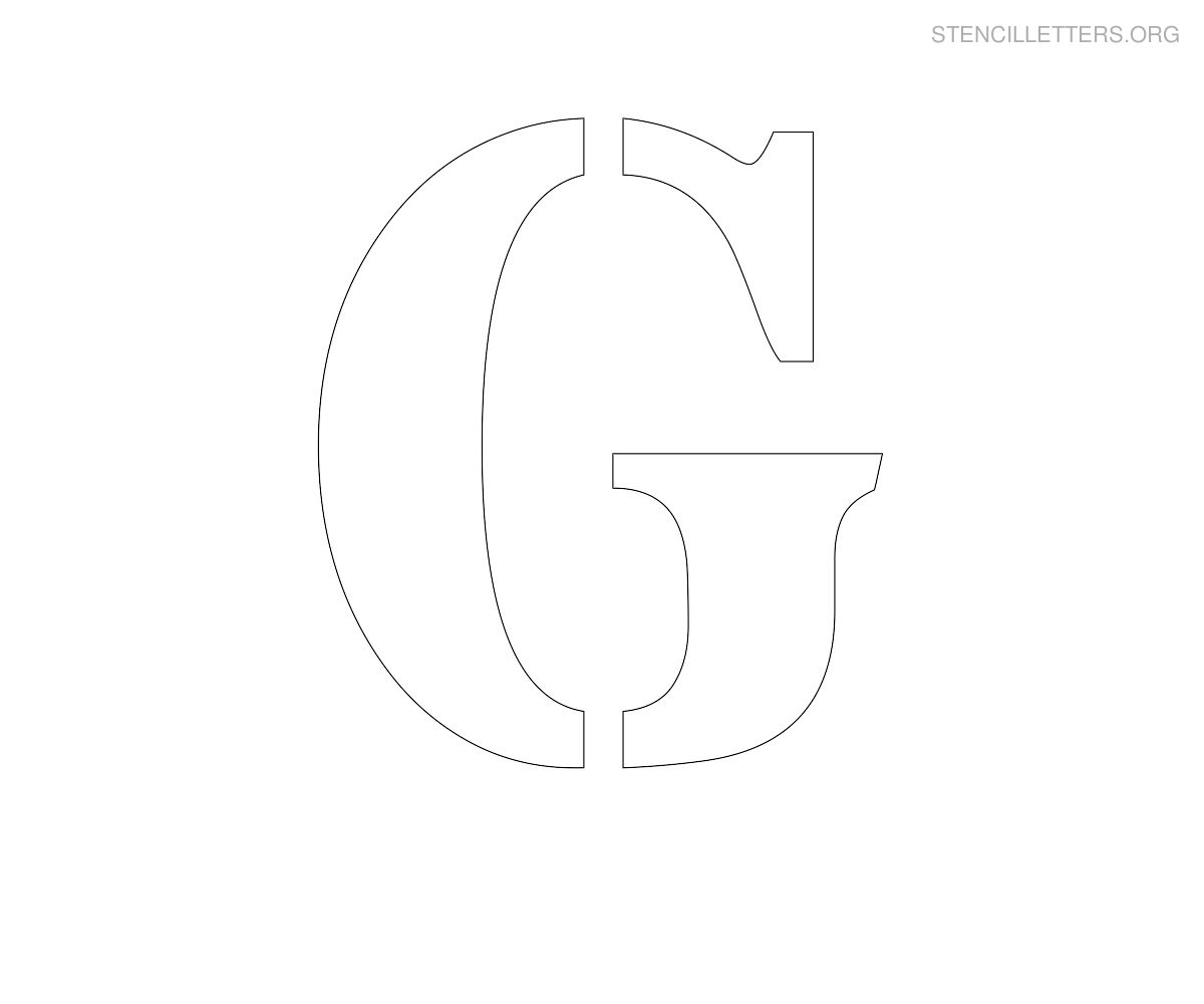 Stencil Letter Large G