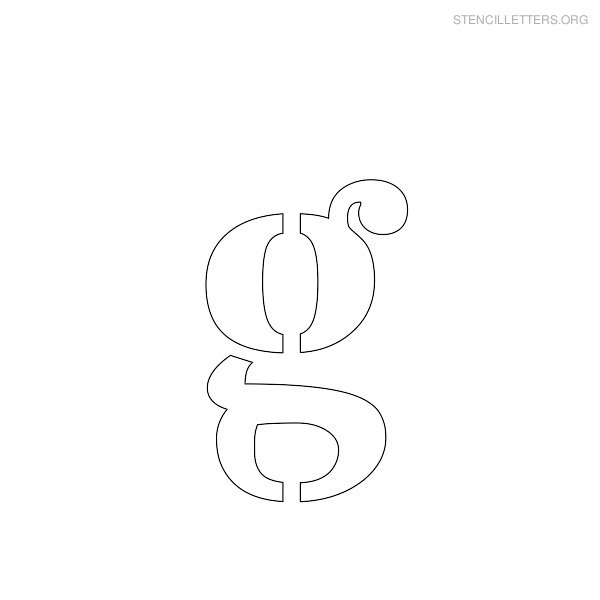 Stencil Letter Lowercase G