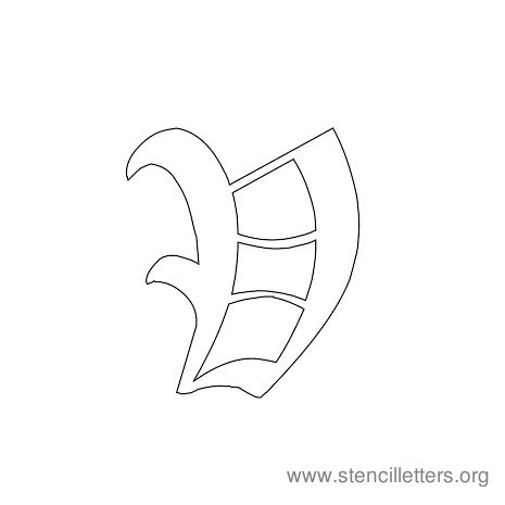 Gothic Stencil Letter V