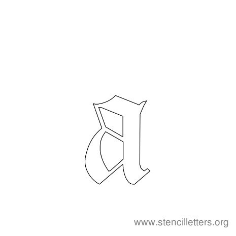 lowercase gothic stencil letter a
