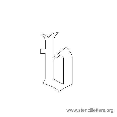 lowercase gothic stencil letter b