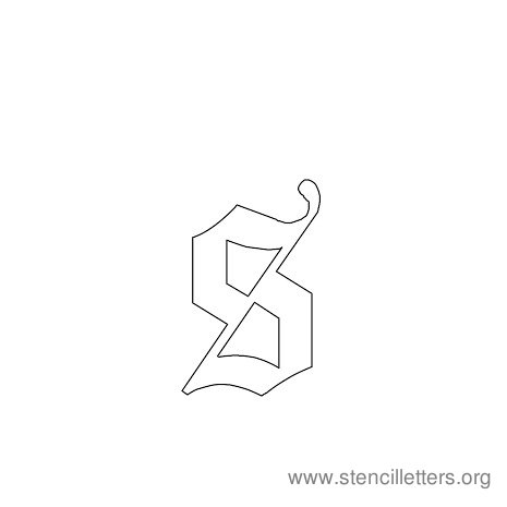 lowercase gothic stencil letter s