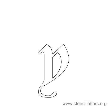 lowercase gothic stencil letter y