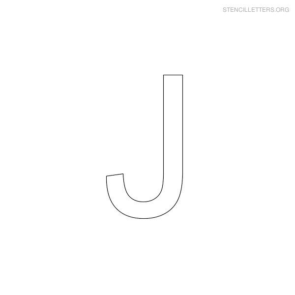 Stencil Letters J