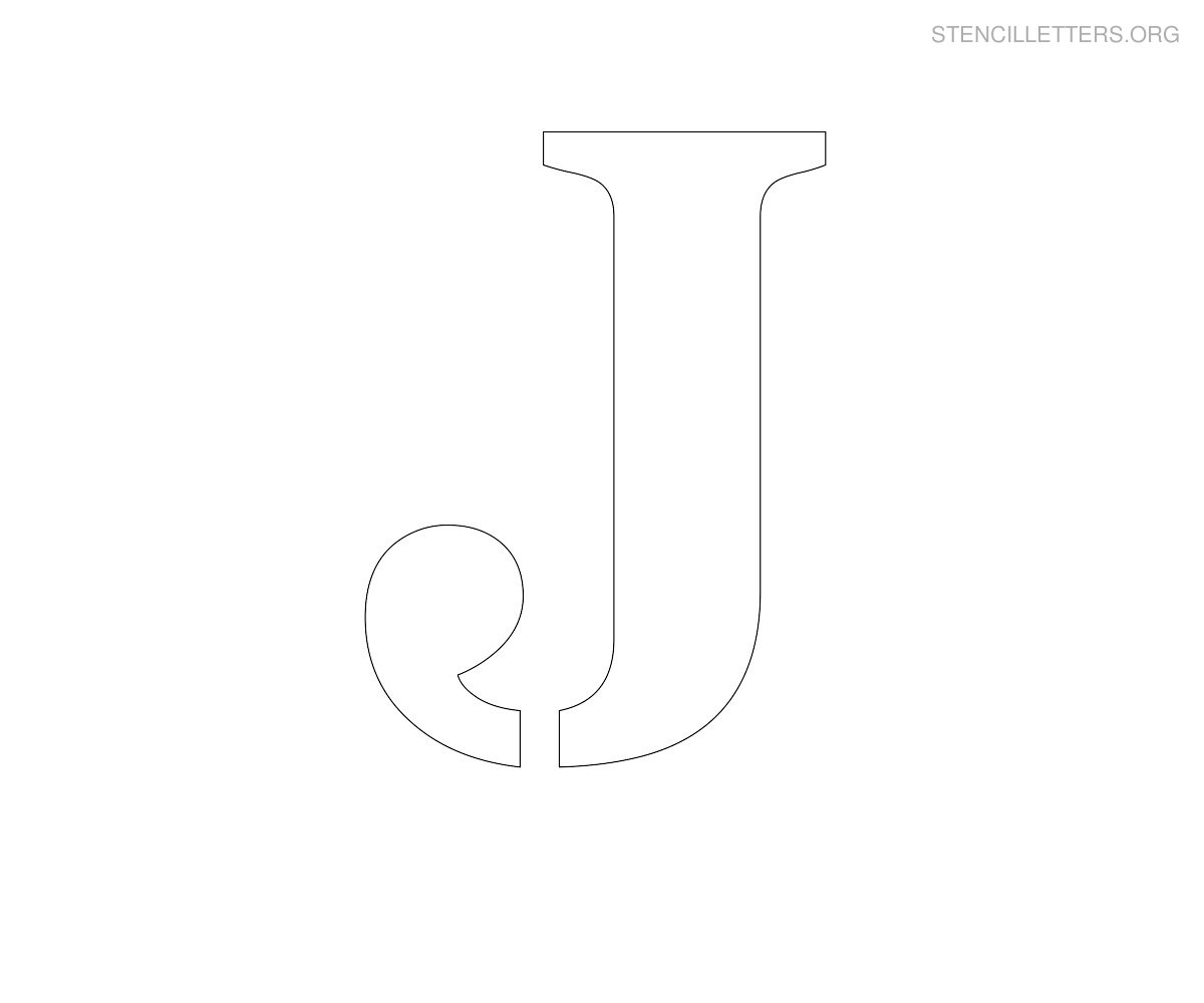 Stencil Letter Large J