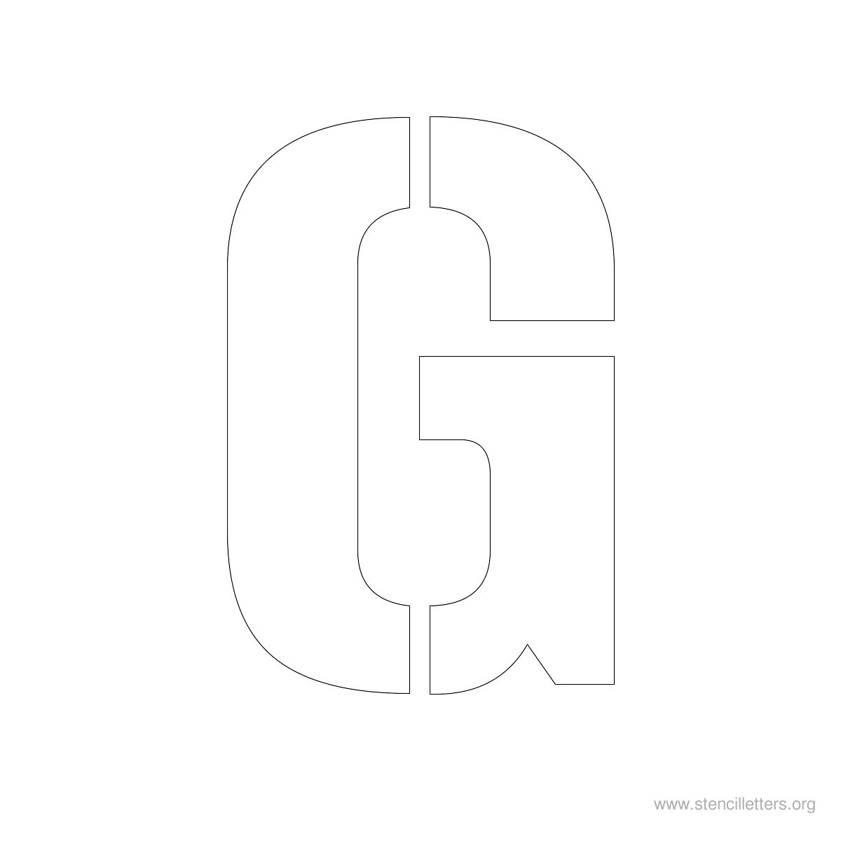 Large Stencil Letters Style #1 G