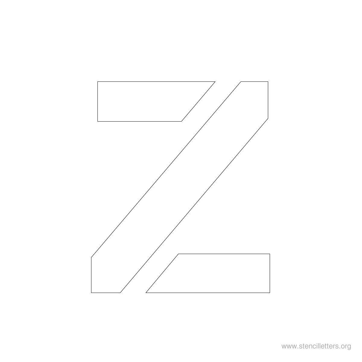 Large Stencil Letters Style #2 Z