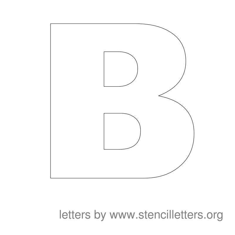 Large Stencil Letters Alphabet B