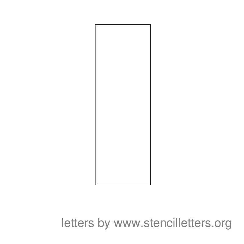Large Stencil Letters Alphabet I