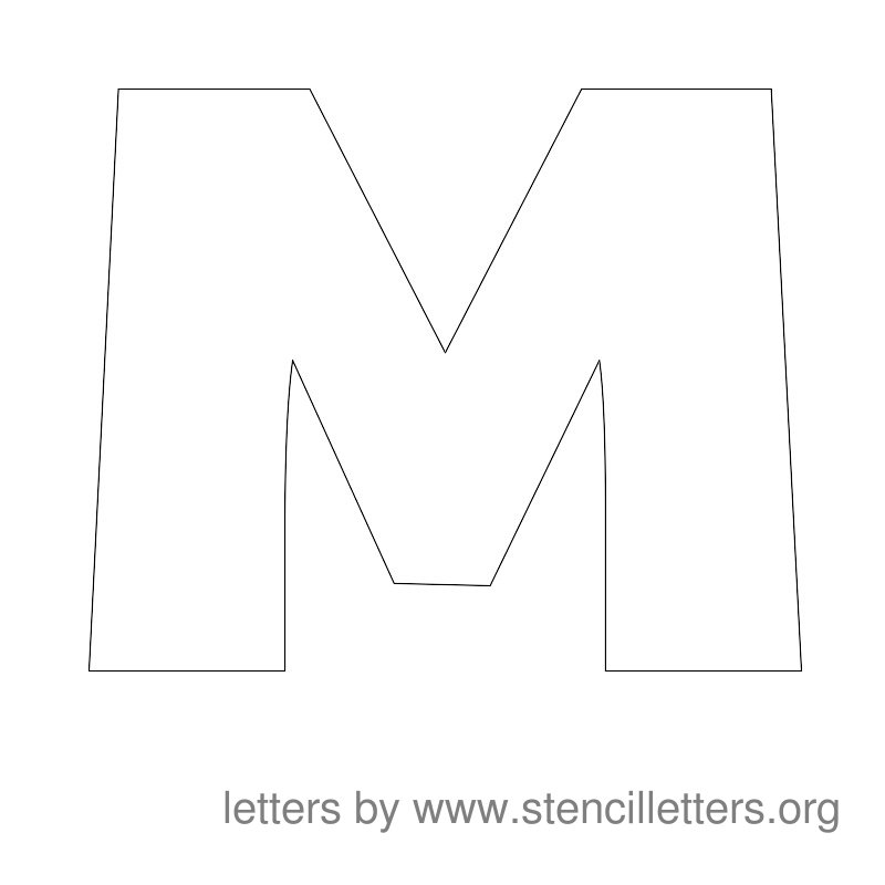 Word Game Letter Stencil - M - 6 x 6