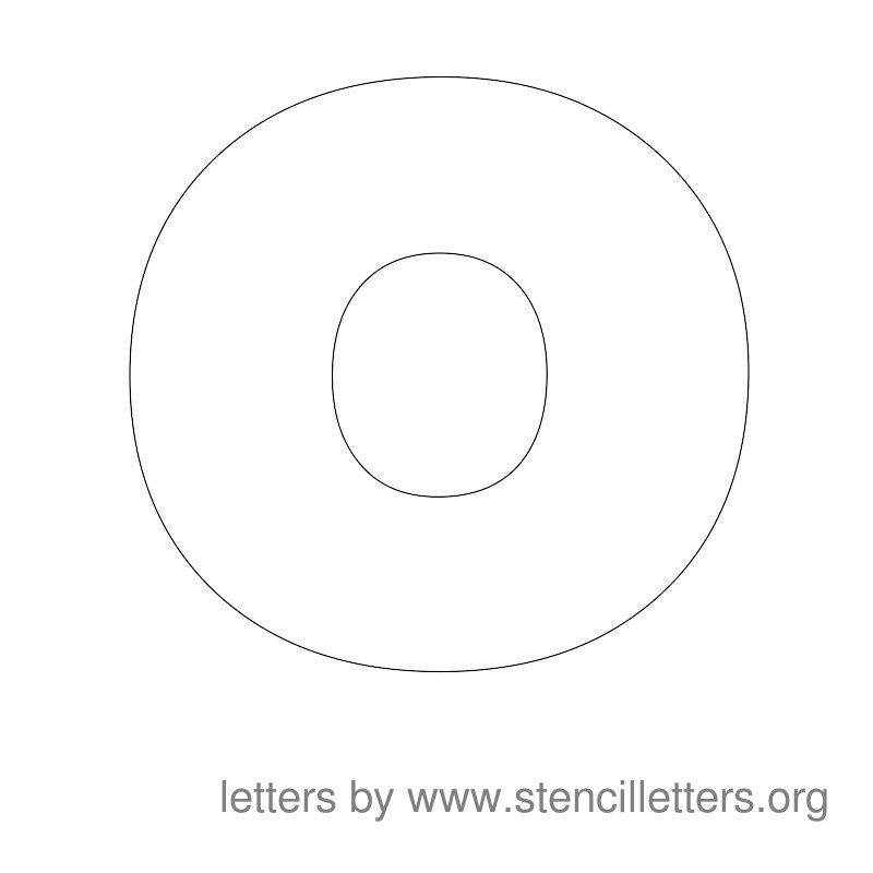 Large Stencil Letters Alphabet O