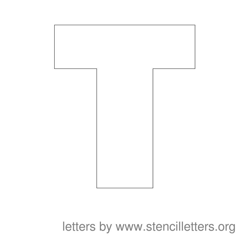 Large Stencil Letters Alphabet T
