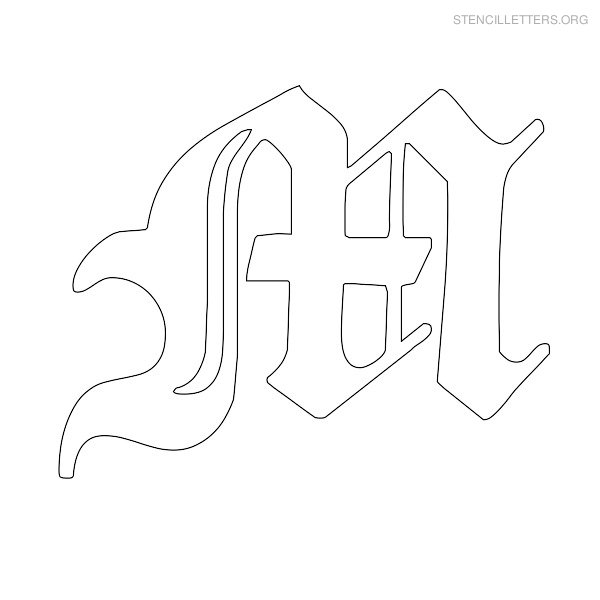 Free Old English Stencil Letters 26