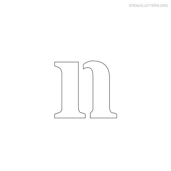 Stencil Letter Lowercase N